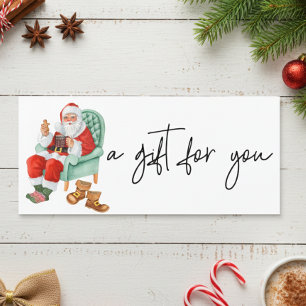 Santa Christmas Watercolor Gift Card 