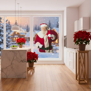 Santa Christmas Window Cling
