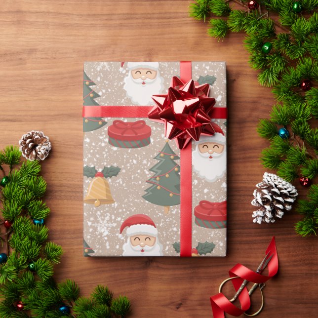 Santa Christmas Wrapping Paper (Holiday Gift)