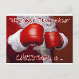 Santa Christmas Xmas Funny Humour Boxing Day Holiday Postcard