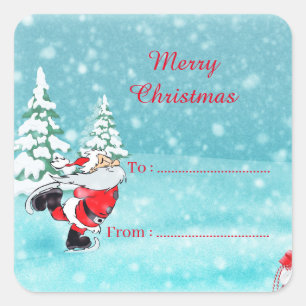 Santa Christmas Xmas Gift Name Label Sticker
