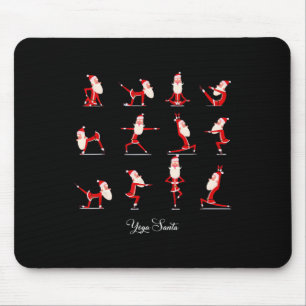 Santa Christmas Yoga Pose Santa Namaste Namasleigh Mouse Mat