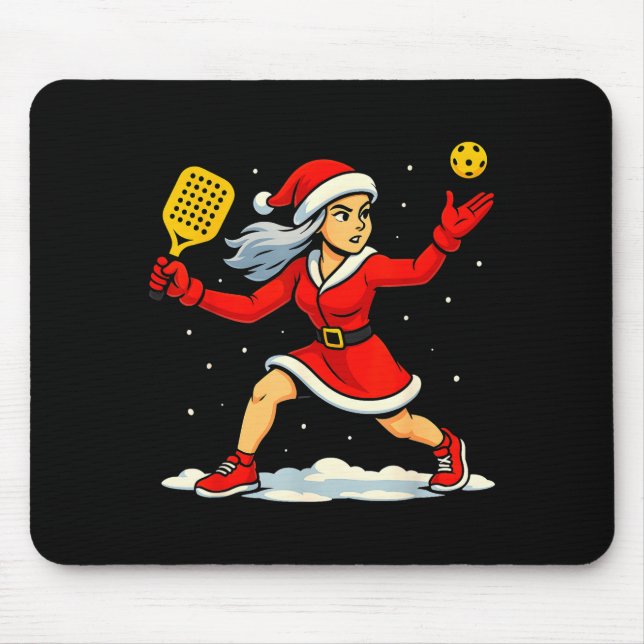 Santa Ckleball Player Christmas Snow Xmas Pajamas  Mouse Mat (Front)