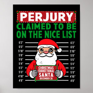 Santa Claimed To Be On The Nice List North Pole Co Poster