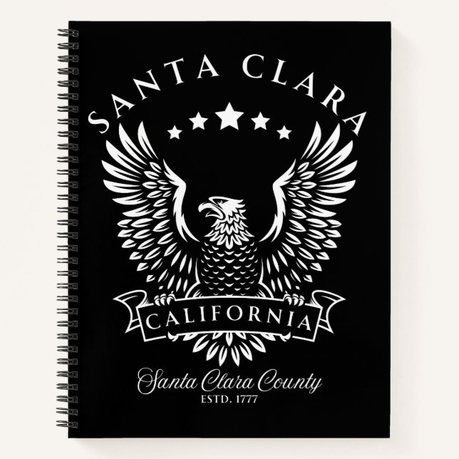Santa Clara California Vintage Eagle Notebook (Front)