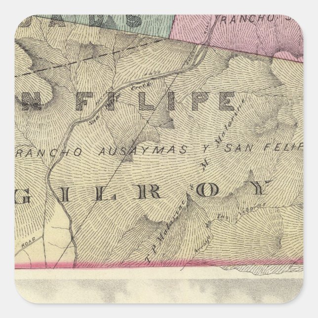 Santa Clara Co 12 Square Sticker (Front)