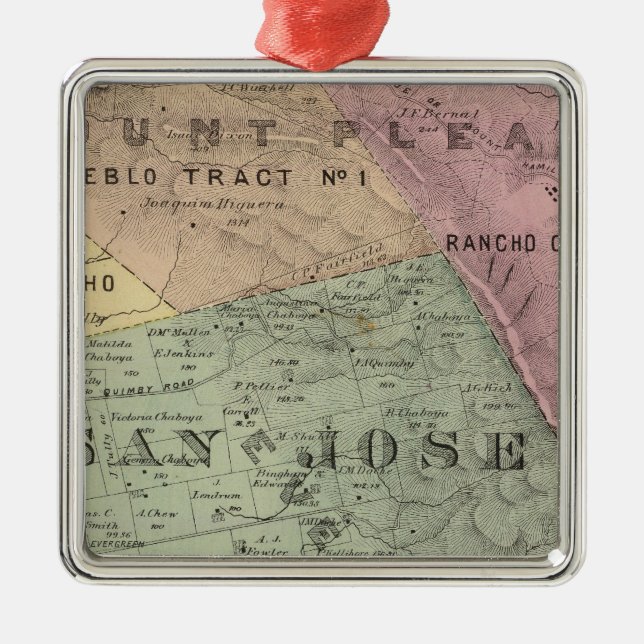 Santa Clara Co 6 Metal Tree Decoration (Front)