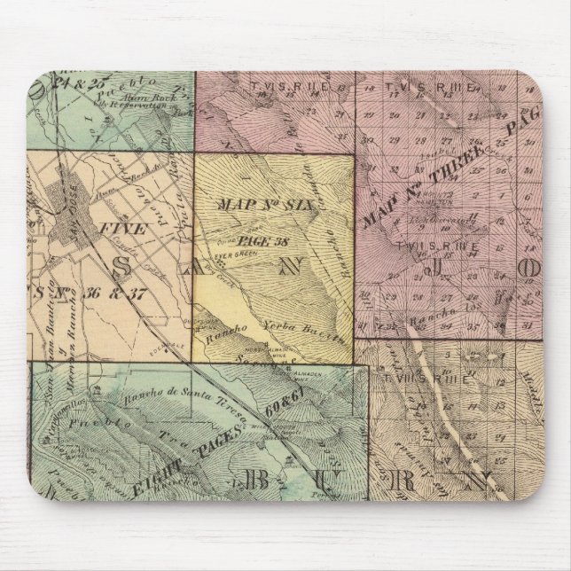 Santa Clara Co index map Mouse Mat (Front)