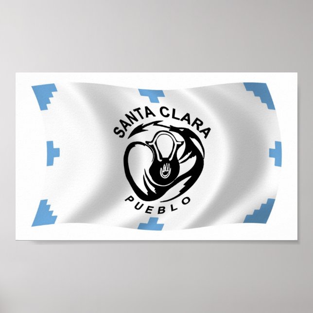 Santa Clara Pueblo Flag Poster Print (Front)