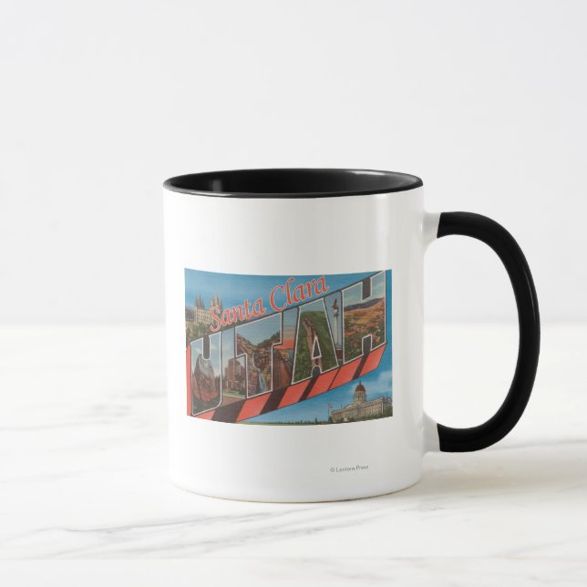 Santa Clara, Utah - Large Letter Scenes Mug (Right)