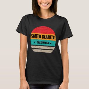 Santa Clarita California Retro Vintage Sunset Us S T-Shirt