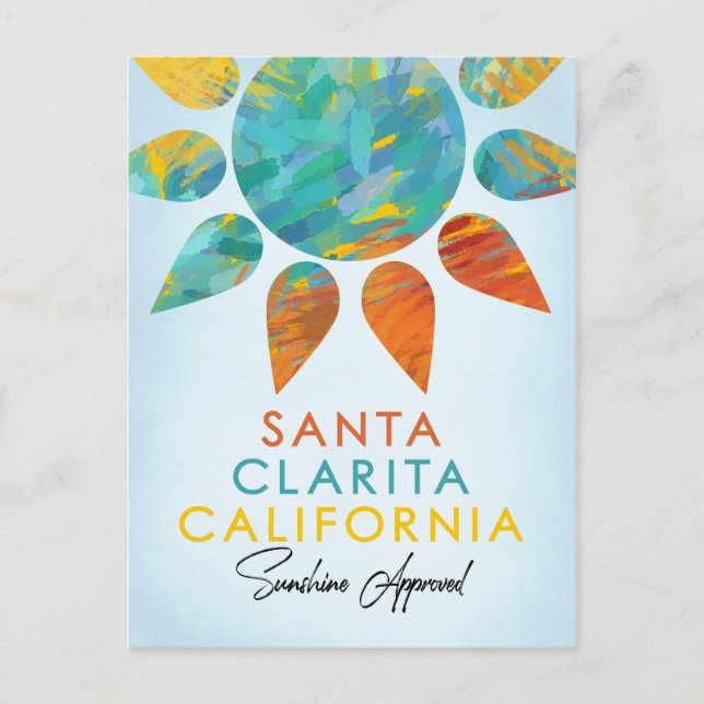 Santa Clarita California Sunshine Travel Postcard (Front)