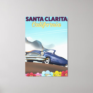 Santa Clarita, California travel poster Canvas Print