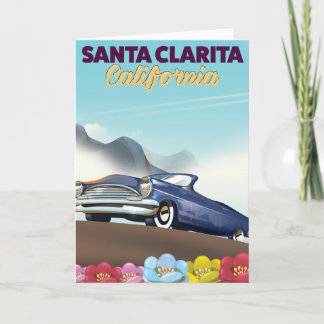 Santa Clarita, California travel poster Holiday Card