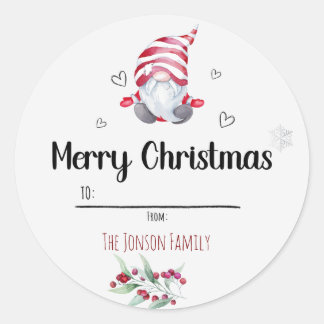 Santa Classic Round Sticker
