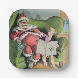 Santa claus 1896 holiday   paper plates