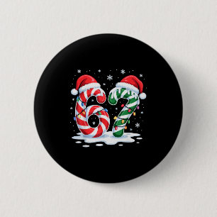 Santa Claus 67 Christmas Xmas Holiday Number 67 6 Cm Round Badge