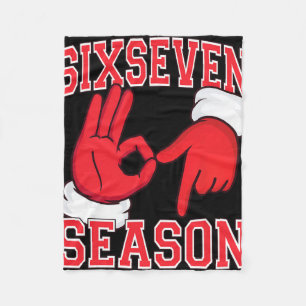 Santa Claus 6 7 67 Six Seven Season Funny Christma Fleece Blanket