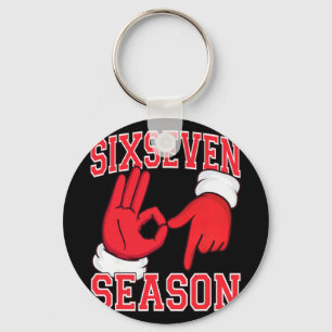 Santa Claus 6 7 67 Six Seven Season Funny Christma Key Ring