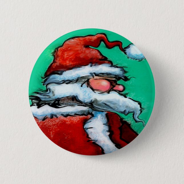 Santa Claus 6 Cm Round Badge (Front)
