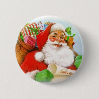 Santa Claus 6 Cm Round Badge