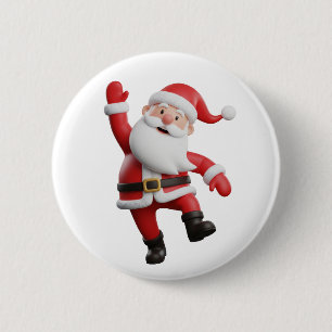 Santa Claus 6 Cm Round Badge