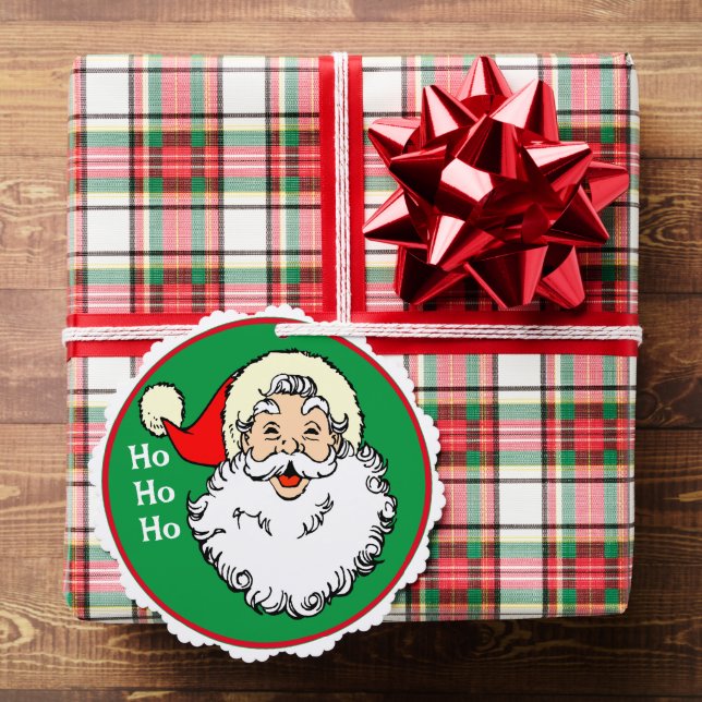 Santa Claus Add Names Cute Christmas Tree Decoration Card (Insitu (Gift))