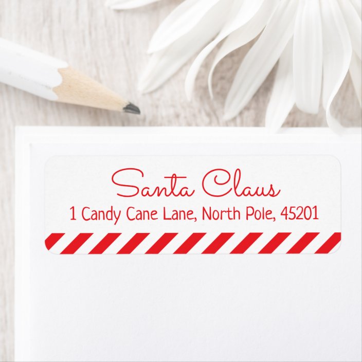 Santa Claus Address Label Zazzle.co.uk