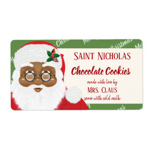 Santa Claus African American Christmas Cookie Gift