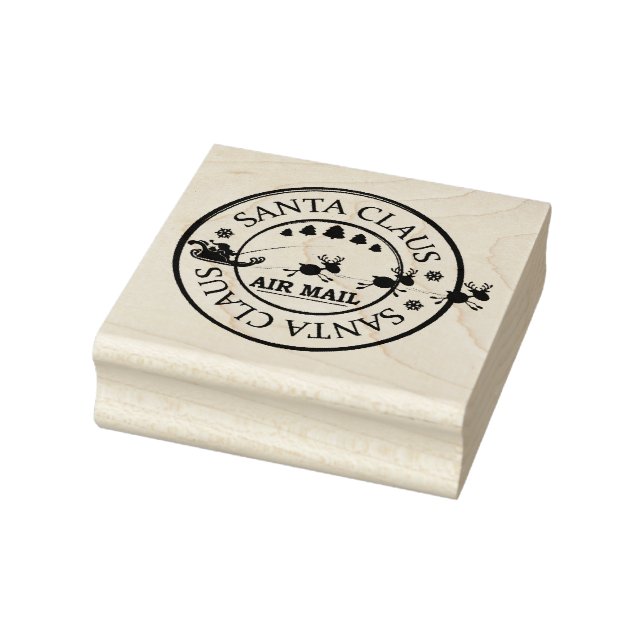 Santa Claus Air Mail Rubber Stamp (Stamp)