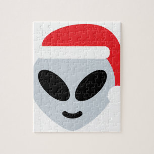 santa claus alien emoji jigsaw puzzle