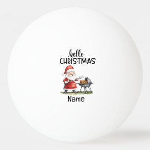 Santa Claus and Christmas Barbecue Ping Pong Ball