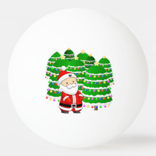 Santa Claus and Christmas Tree Lot Ping Pong Ball