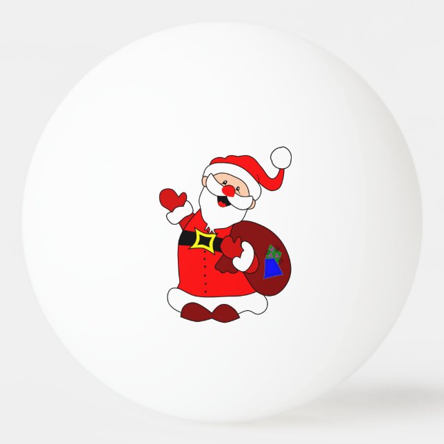Santa Claus and gift bag clipart Ping Pong Ball (Back)