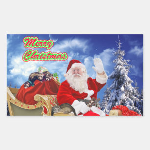 Santa Claus and His Ferrets Holiday Stickers