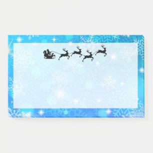 Santa Claus and his Flying Reindeer Christmas Post-it Notes