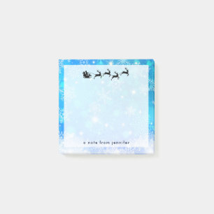 Santa Claus and his Flying Reindeer Christmas Post-it Notes