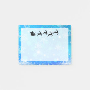 Santa Claus and his Flying Reindeer Christmas Post-it Notes