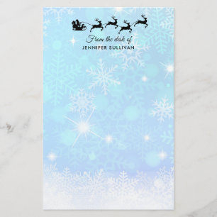 Santa Claus and his Flying Reindeer Stationery