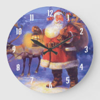 Santa Claus and his reindeer