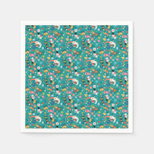 Santa Claus and Merry Friends Pattern Napkin