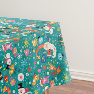 Santa Claus and Merry Friends Pattern Tablecloth
