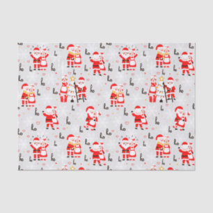 Santa Claus and Mrs. Claus Christmas Dance Tissue Paper
