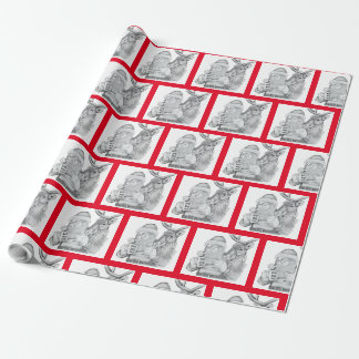 Santa Claus and Reindeer Wrapping Paper