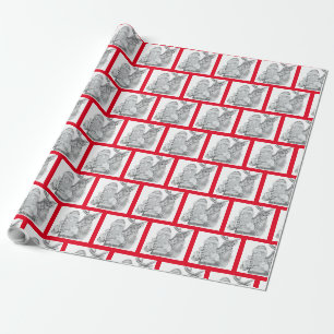 Santa Claus and Reindeer Wrapping Paper
