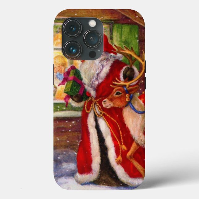 Santa claus and rudolph Case-Mate iPhone case (Back)