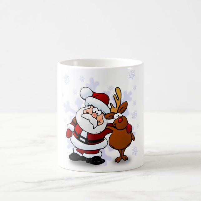 SANTA CLAUS AND RUDOLPH COFFEE MUG (Center)