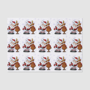SANTA CLAUS AND RUDOLPH TISSUE PAPER