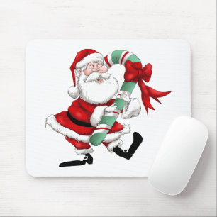 Santa Claus and sweet cane Mouse Mat