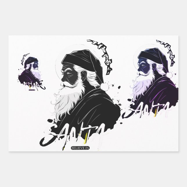 Santa Claus and the Magic of Christmas Wrapping Paper Sheet (Front 3)